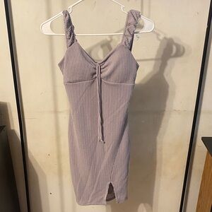 Purple Ribbed No Boundaries Dress